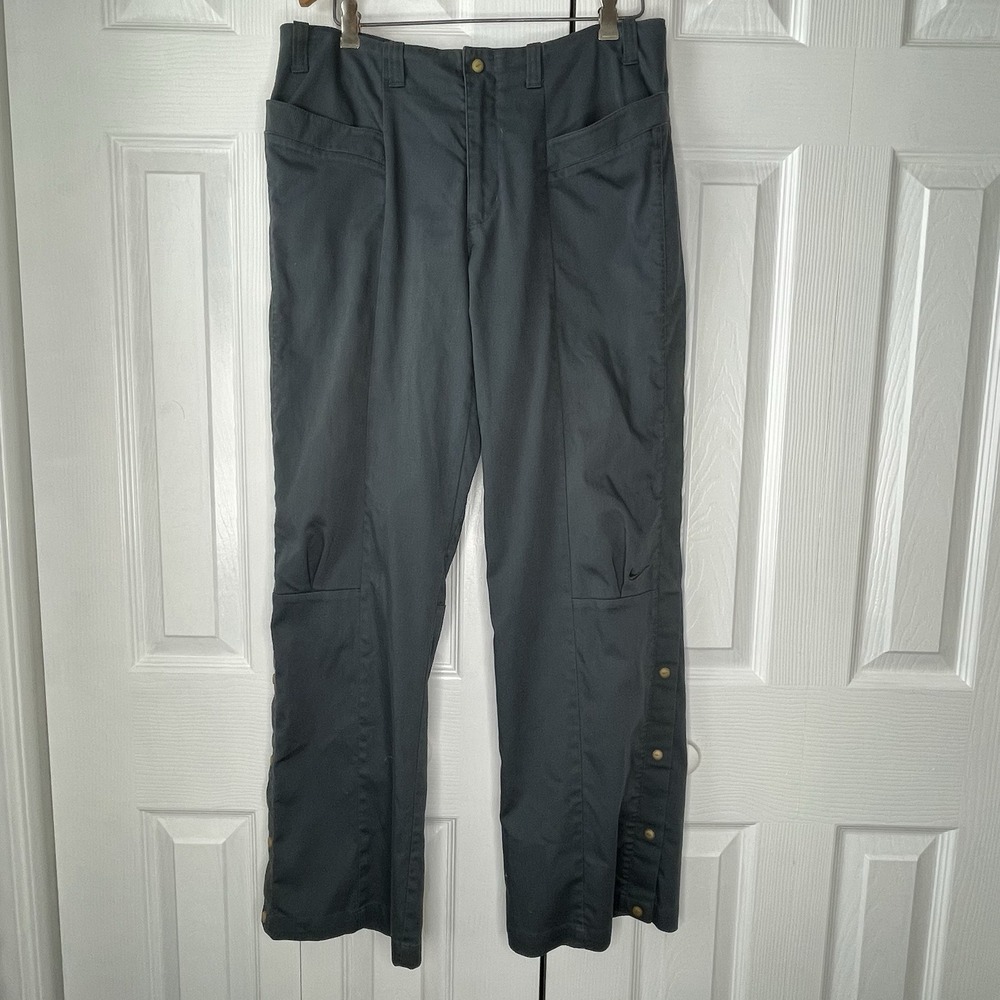 Nike Fit Pants - Green - Women's Large Snap Bottom Hiking‎ Active Pants